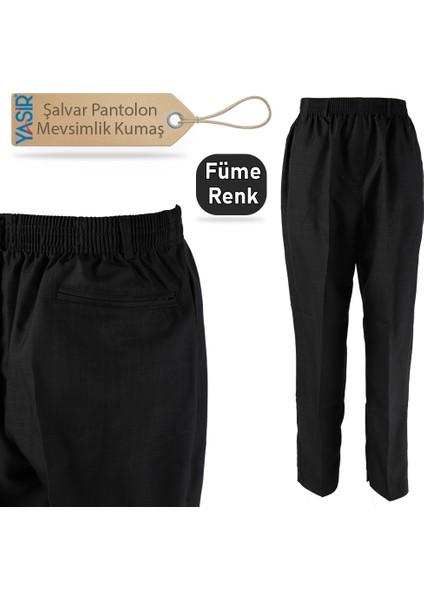 Şalvar Pantolon - Mevsimlik Kumaş - Füme Renk - 1 Numara