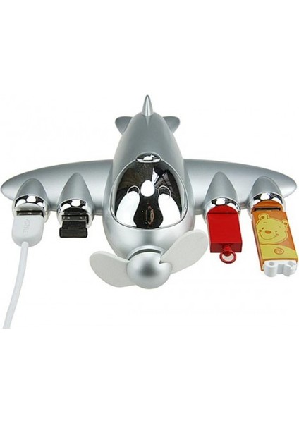 Masa Üstü Mini Vantilatör Uçak USB Çoklayıcı