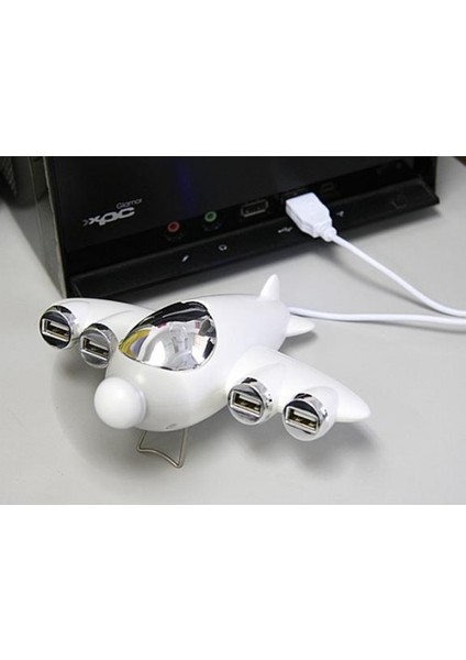 Masa Üstü Mini Vantilatör Uçak USB Çoklayıcı