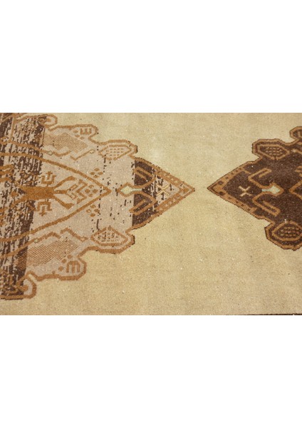 Türk Halısı, Eskitme Halı, Halı, 117X328 cm Bej Halı, El Yapımı Mutfak Halı, Organik Mutfak Halı, 9 indirimleri
