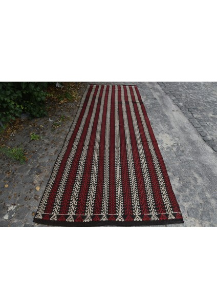 Eskitme Halı, Türk Halısı, Halı, 130X357 cm Kırmızı Halı, Yün Koridor Halı, Koridor Halı, 1486