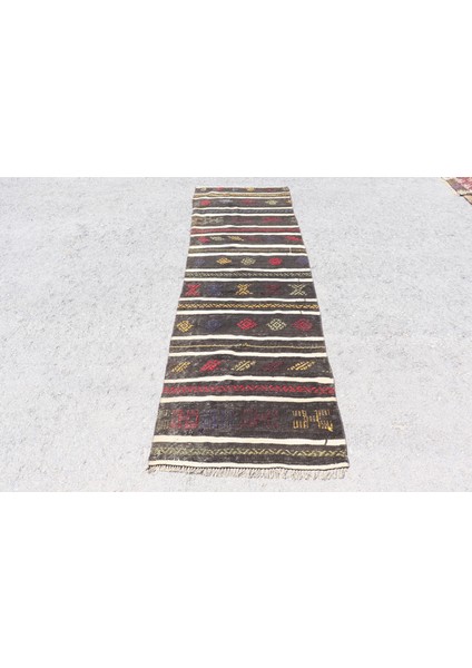 Eskitme Halı, Türk Halısı, Halı, 74X246 cm Yeşil Halı, El Yapımı Mutfak Halı, Mutfak Halı, 7436