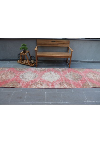 Eskitme Halı, Türk Halısı, Halı, 106X378 cm Kırmızı Halı, Kabilesı Merdiven Halı, 4867 modelleri