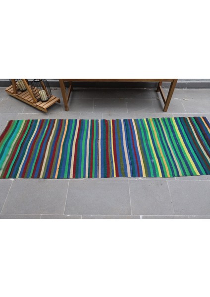 Eskitme Halı, Türk Halısı, Halı, 78X232 cm Mavi Halı, Bohemsı Mutfak Halı, El Yapımı Mutfak Halı, 6 modelleri