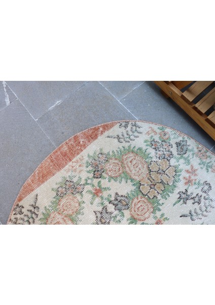 Eskitme Halı, Türk Halısı, Halı, 85X85 cm Turuncu Halı, Bohemsı Küçük Halı, Bahçe Duvar Asma Halı, indirimleri