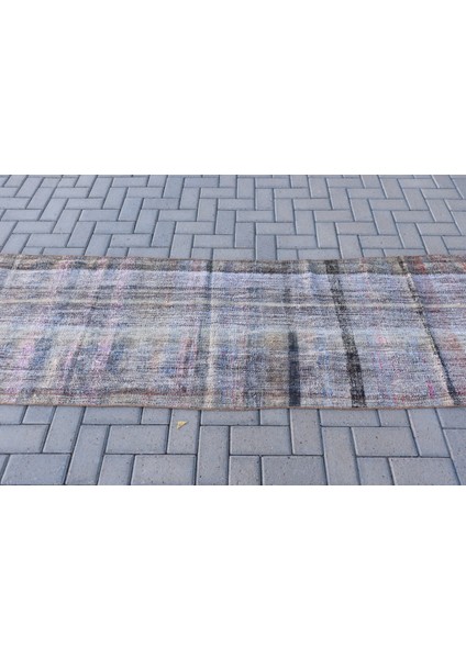 Eskitme Halı, Türk Halısı, Halı, 78X243 cm Siyah Halı, Anadolusı Merdiven Halı, 8358 modelleri