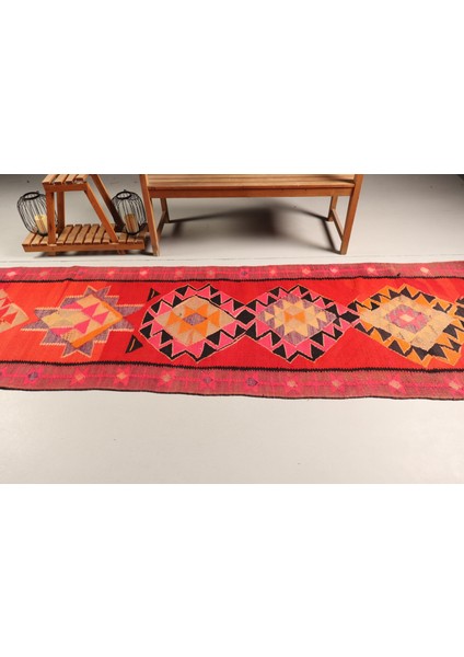Türk Halısı, Eskitme Halı, Halı, 92X314 cm Kırmızı Halı, Anadolusı Merdiven Halı, 8506 modelleri