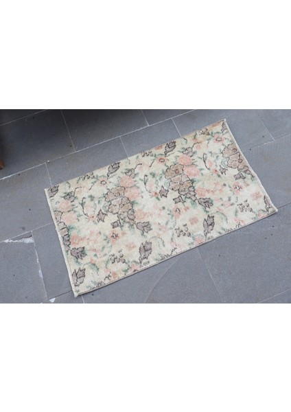 Türk Halısı, Eskitme Halı, Halı, 50X88 cm Bej Halı, Kabilesı Mutfak Halı, Hediyelik Halı, 6858 fiyatları