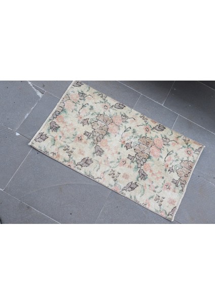 Türk Halısı, Eskitme Halı, Halı, 50X88 cm Bej Halı, Kabilesı Mutfak Halı, Hediyelik Halı, 6858 fırsatları