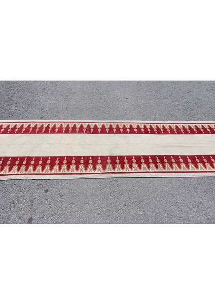 Eskitme Halı, Türk Halısı, Halı, 86X325 cm Bej Halı, Bahçe Merdiven Halı, Ofice Merdiven Halı, 8068