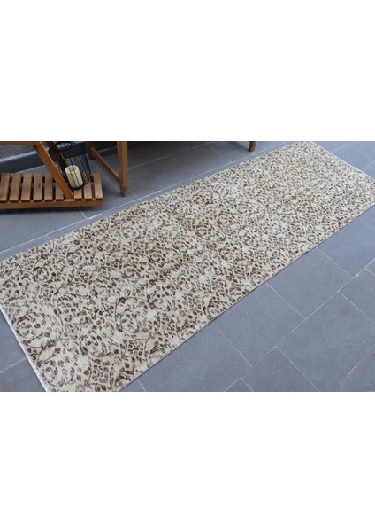 Eskitme Halı, Türk Halısı, Halı, 87X272 cm Kahverengi Halı, Organik Merdiven Halı, 6879 fiyatları