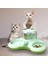 2'si 1 Arada Kedi ve Köpek Mama Kasesi Otomatik Su Sebili - Yeşil (Yurt Dışından) 2