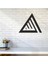 Lazer Kesim Tablo Metal Üçgen Dekoratif Duvar Geometrik Tablo 38X40 cm 1