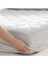 Çift Kişilik Kapıtoneli Fitted Yatak Koruyucu Sıvı Geçirmez Alez Beyaz Pamuklu 160 x 200 cm 4