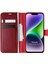 Apple iPhone 14 Plus Kılıf Delux Leather Wallet Kırmızı 1