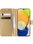 Samsung Galaxy A03 Kılıf Delux Leather Wallet Gold 1