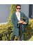 Yeşil Kadın Oversize Mont Salaş Ceket Uzun Chunky Cardigan Hırka 3