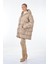 Kapüşonlu Oversize Ekru Kadın Mont 1102644 2