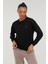 W-SN79 Basıc C Neck Sweat Siyah Kadın Sweatshirt 1