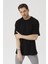 Erkek Siyah Oversize Basic Kısa Kollu T-Shirt 1