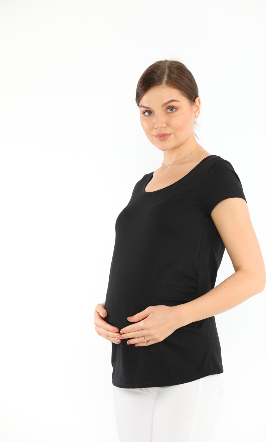 Meghan L.A Pamuklu Hamile T-Shirt görsel 3