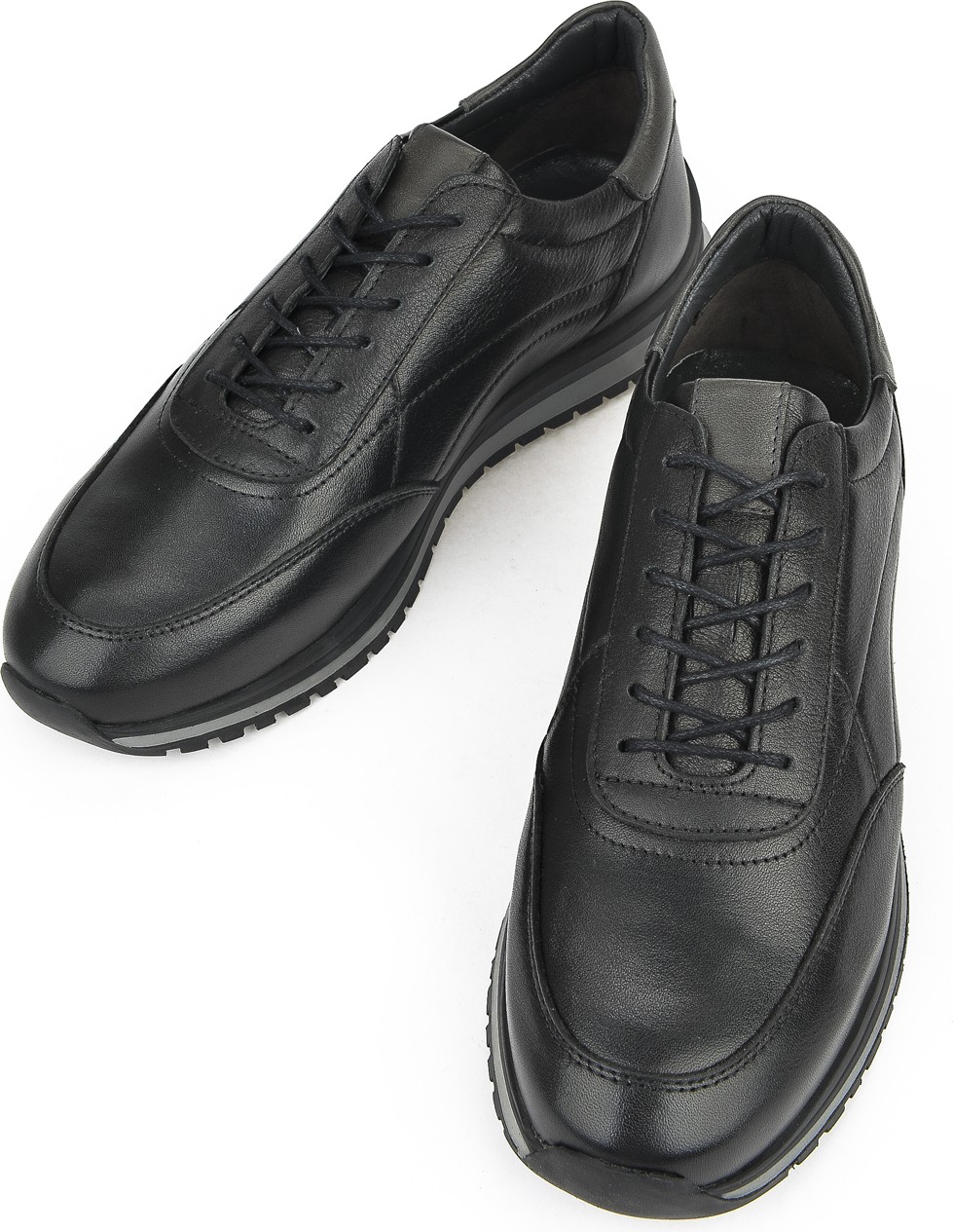 Ziya Erkek Deri Sneaker 1231002 415 Siyah görsel 5