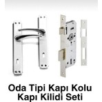 Kale Oda Tipi Kapı Kolu Seti Gümüş Renkli Dayanıklı Malzeme ile Ergonomik Tasarım 1 Takım