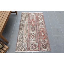 Türk Halısı, Eskitme Halı, Halı, 85X150 cm Kırmızı Halı, Yün Kapı Paspası Halı,  6386