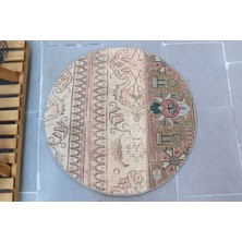 Eskitme Halı, Türk Halısı, Halı, 70X70 cm Bej Halı, Ofice Hediyelik Halı, El Yapımı Mutfak Halı,  43