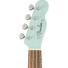 Fender Venice Soprano Uke Ceviz Klavye Daphne Blue Ukulele