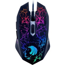 PGM02 Gaming Mouse + Mouse Pad Mavi