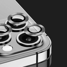 Enfein iPhone 14 Pro Ile Uyumlu Ef-07 Kamera Lens Koruyucu Kırılmayı Önleyen Tasarım Tozdan Korur Siyah