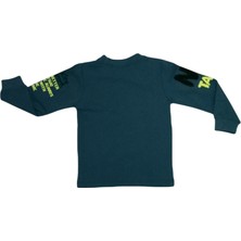 Haknur No Task Baskılı Erkek Çocuk Sweatshirt 1-5 Yaş İndigo
