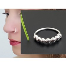 Begonia Accessories 925 Ayar Gümüş 7 Top Halka Hızma