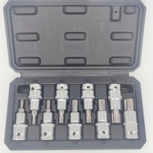 Özgün Ticaret Torx Lokma Seti 9 Parça 1/2 Lokmalı Torx Set Pro Torks Lokma Seti 9 Parça