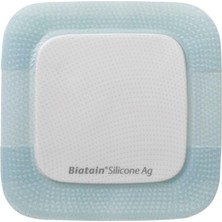 Coloplast (5ADET) 39638 Biatain Silicone Ag Gümüş'lü Yapışkanlı Silikon Köpüklü Yara Örtüsü 12,5CMX12,5CM