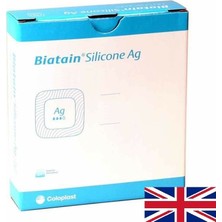 Coloplast (5ADET) 39638 Biatain Silicone Ag Gümüş'lü Yapışkanlı Silikon Köpüklü Yara Örtüsü 12,5CMX12,5CM