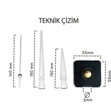 Eniyisiniiste Saat Mekanizması 1. Sınıf Akar Sessiz Saat Mekanizması Askılı 3d Saatlerle Uyumlu Gümüş 16 mm şaft uzunluğu