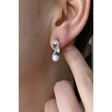 Birinci1926 BIRINCI1926 925 Ayar Gümüş Kadın Taşlı Inci Küpe