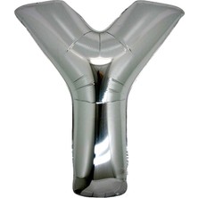 Tatlı Günler Gümüş Folyo Balon 40" Inç 100 cm Y Harfi