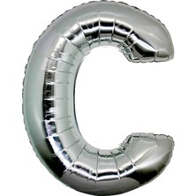 Tatlı Günler Gümüş Folyo Balon 40" Inç 100 cm C Harfi