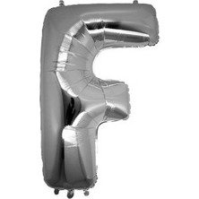 Tatlı Günler Miray Süs Folyo Balon Harf F Gümüş 16 INC(40CM) 1 Adet