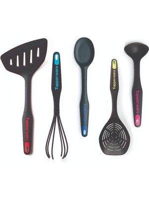 Tupperware Modern Peri Mutfak Gereçleri 5'li Kaşık Kepçe Kevgir Çırpıcı Spatula