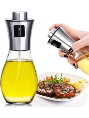 Epazzar 2 Adet Cam Şişe Sosluk 200 ml Çok Amaçlı Spreyli Cam Sosluk Yağ Sirke Sos Şişesi 2 Adet