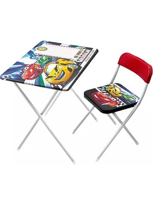 Özer Çocuk Masa Sandalye Çalışma Seti Cars-Şimşek  Çalışma Masası