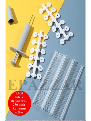 Epazzar 1.000 Kılçıklı Nevresim Çarşaf Yorgan Yastık Sabitleme Kiti