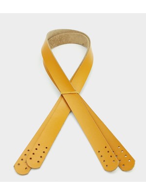 Angel Çanta Aksesuar Hardal Renk Gerçek Deri 70X2.3 cm Çift Sap