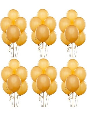 Tatlı Günler Balonevi Metalik Altın Balon 20 Adet