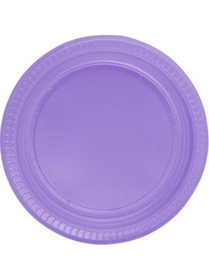 Tatlı Günler Roll-Up Mor 22 cm Plastik Tabak 25' Li