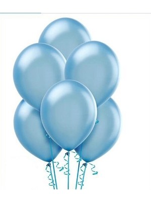 Tatlı Günler Party Shop Metalik Bebek Mavi Balon 20´li